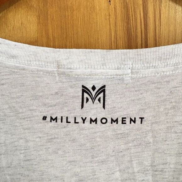 Milly 'I'M NOT BOSSY I'M THE BOSS'  Gray Short Sleeve Round Neck Slub T-shirt - Picture 5 of 11